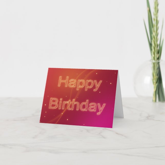 Abstrait Joyeux Anniversaire - Carte de voeux (Devant)