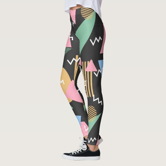Abstrait leggings Motifs de Memphis (Gauche)