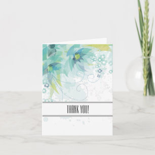 Abstrait Merci Floral Bleu