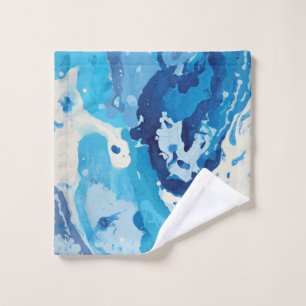 Abstrait moderne aux tons pastel de l'océan bleu