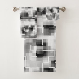 Abstrait moderne noir blanc gris