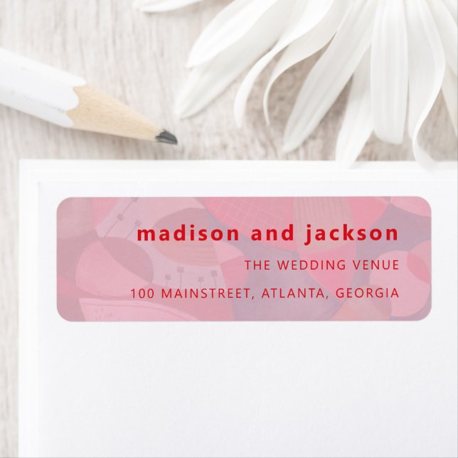 abstrait moderne rose simple mariage minimal (En situation)