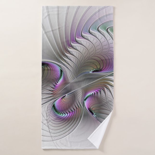 Abstrait moderne Shy Imaginaire Figure Fractal Art (Serviette de bain)