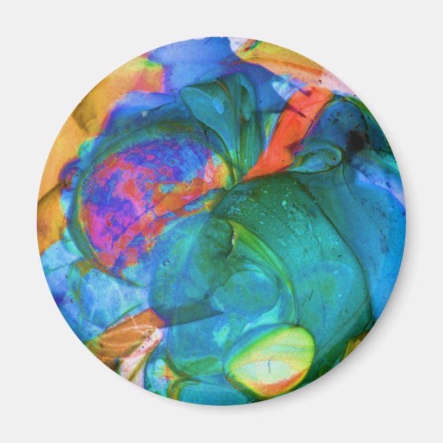Abstrait moderne US Boro Verre Art Frigo Magnet (Devant)