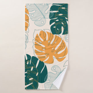 Abstrait motif sans faille avec des feuilles tropi