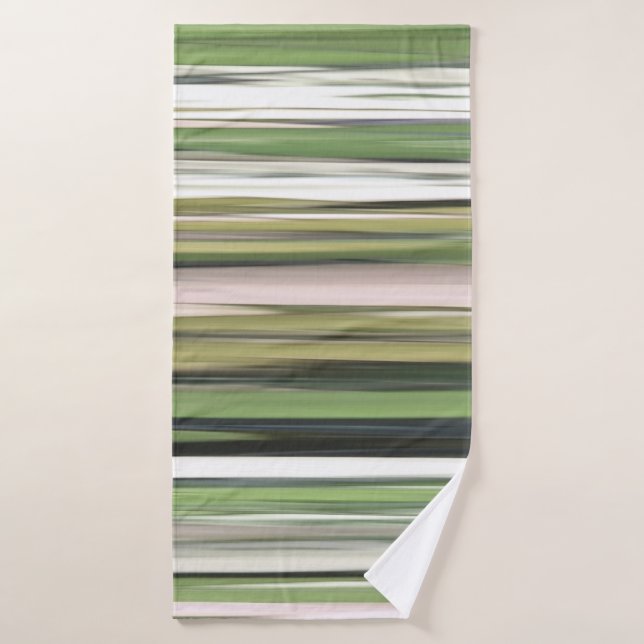 Abstrait n° 2 : Flou vert olive (Serviette de bain)
