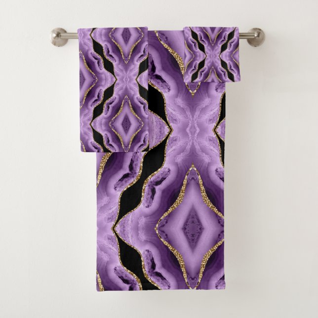Abstrait noir violet or (En situation)