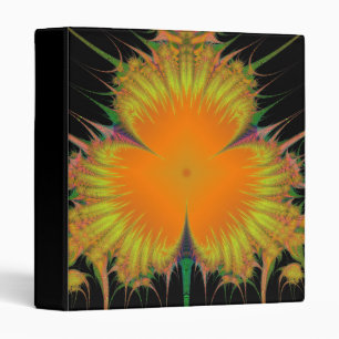 Abstrait Orange Day Lily Fractal Avery Classeur