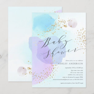 Abstrait Pastel Circles Boy Baby shower Invitation