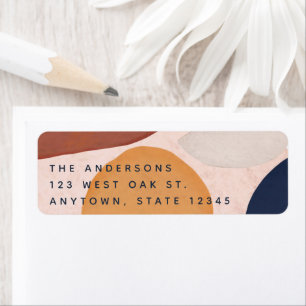 Abstrait Peint Shapes Holiday Adresse de retour