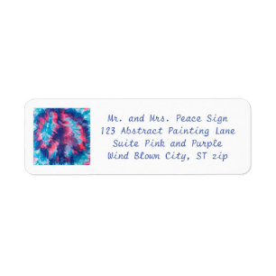 Abstrait Pink Purple Blues Peace Sign Adresse