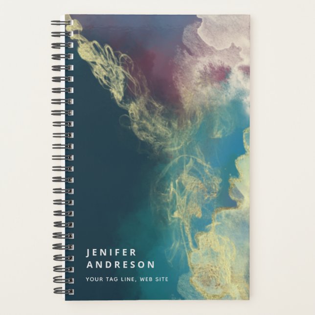 Abstrait planificateur d'encre artistique moderne  (Devant)