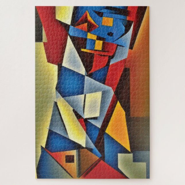 Abstrait Portrait Cubiste Jigsaw Puzzle (Vertical)