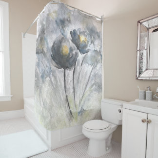 Abstrait rideau de douche à fleurs