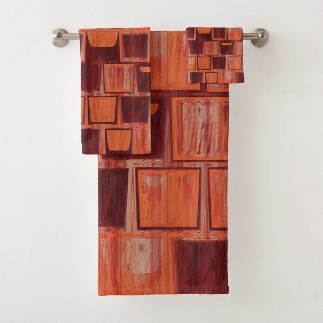 abstrait rouge et orange (En situation)