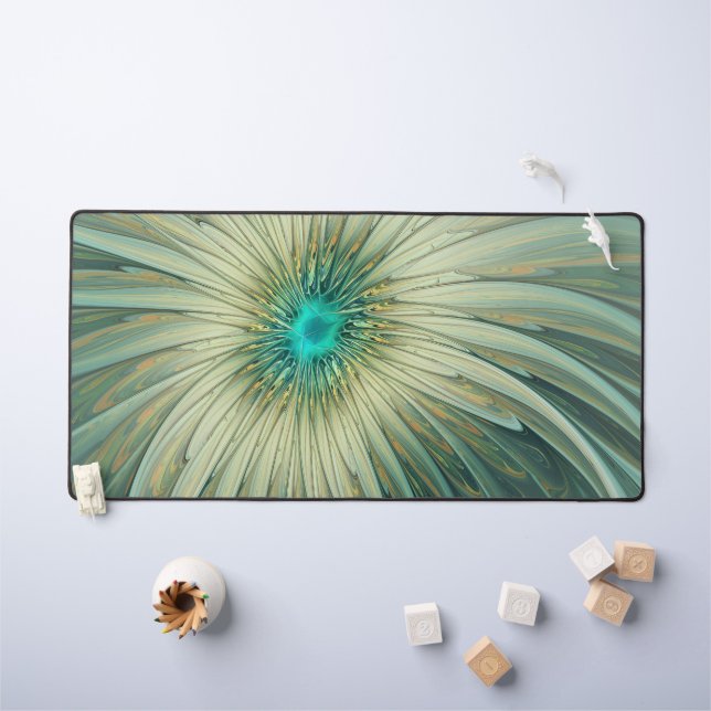 Abstrait Sage Green Imaginaire Fleur Fractal Art (Tableau pour enfants)