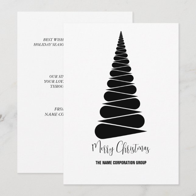 Abstrait sapin de Noël Invitation (Devant / Derrière)