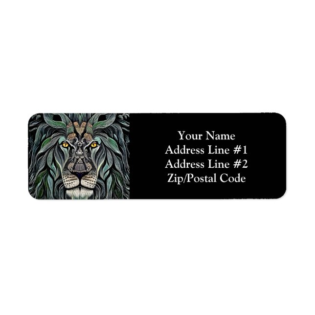 Abstrait Shabby Chic King Lion (Devant)