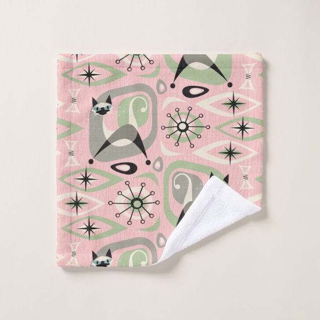 Abstrait Siamois au milieu du siècle (Gant de toilette)