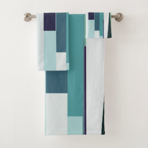 Abstrait violet, vert et turquoise