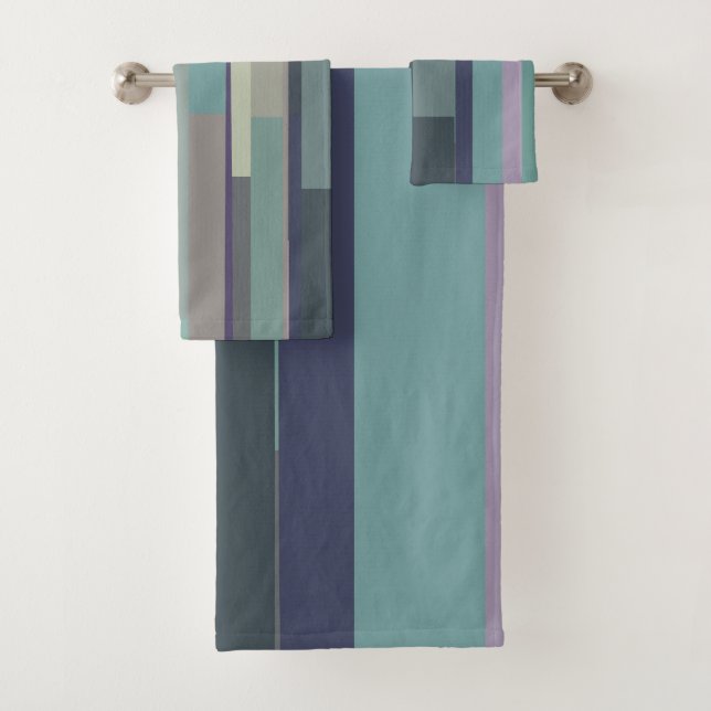 Abstrait violet, vert et turquoise (En situation)