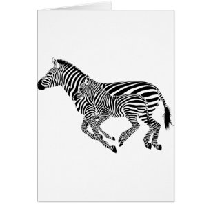 Abstrait Zebras mère et enfant