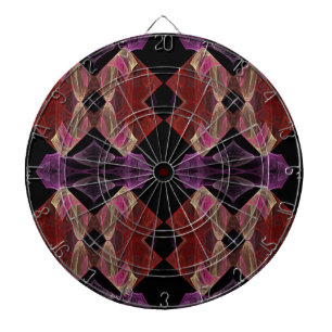 Abstraite Cible de flechettes fractale violette du