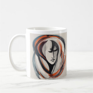 Abstraite femme brun foncé café tasse à thé