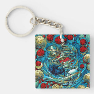 Abstraite Prêtre Rose Witchy Colorful AI Art
