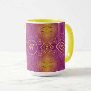 abstraite tasse à café motif tourbillon coloré