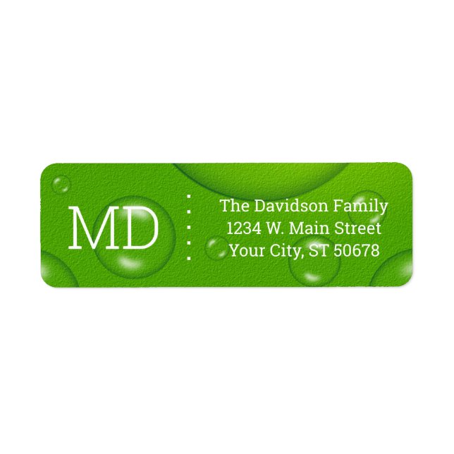 Abstraites gouttes de chaux verte (Devant)