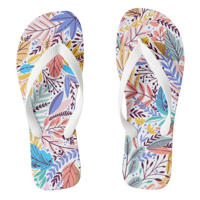 Abstraits tongs floraux tropicaux (Semelle)