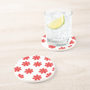Abstrakt flower pattern coaster