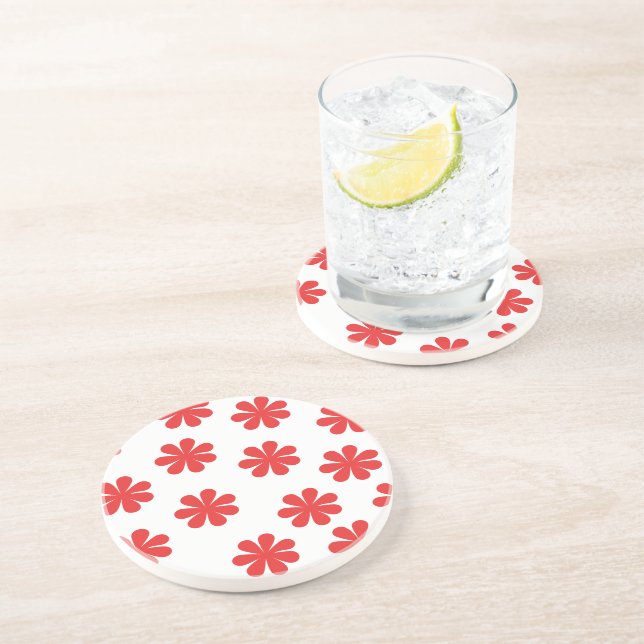 Abstrakt flower pattern coaster (Side)