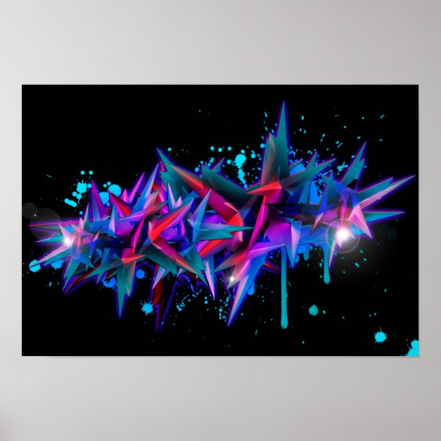 Abstrakt Graffiti Poster (Front)