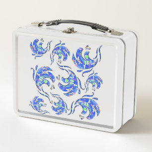 Abstrakte Kunst Wellen Metal Lunch Box