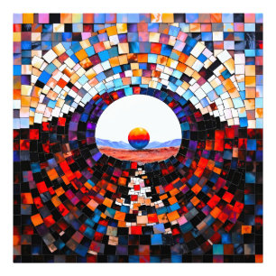 Abstrakter Mosaikblick der Stille Photo Print