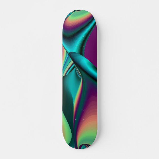 Abstrakter Regenbogen Skateboard (Front)