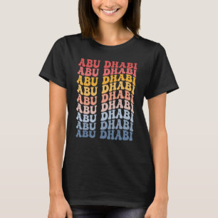Abu Dhabi City Groovy Retro T-Shirt