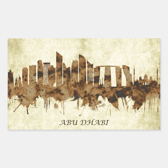 Abu Dhabi UAE Cityscape Sticker (Front)