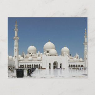 Abu Dhabi UAE Sheikh Zayed Grand Mosque  Postcard