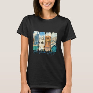 Abu Dhabi Uae Traveling Trip Brushstroke Souvenir  T-Shirt