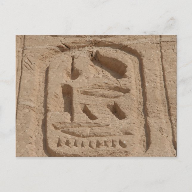 abu simbel cartouche postcard (Front)