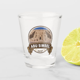 Abu Simbel Egypt Badge Shot Glass