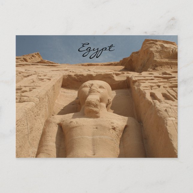 abu simbel one pharoah postcard (Front)