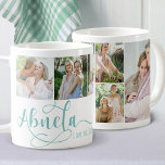 Abuela Calligraphy I Love You 6 Photo Coffee Mug<br><div class="desc">A gift for your abuela. This photo mug is lettered with "abuela" in swirly calligraphy and you can personalize with your name and message, such as I love you. The photo template is set up for you to add 6 of your favourite photos which are displayed in square and vertical...</div>