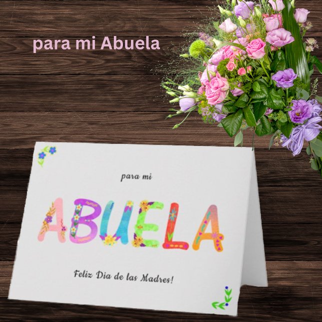 Abuela Carte Florale Bohème Florale de la Fête des (Créateur téléchargé)