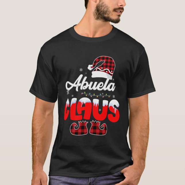 Abuela Claus Santa Christmas Matching Family Pajam T-Shirt (Front)