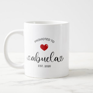 Abuela Established New Grandmother Gift Large Coffee Mug