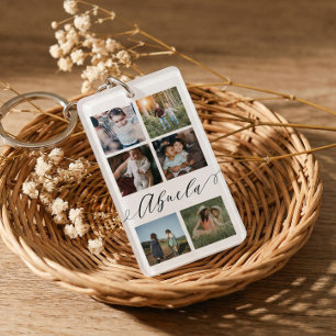 Abuela Gift for Grandma Photo Collage Keepsake Keychain